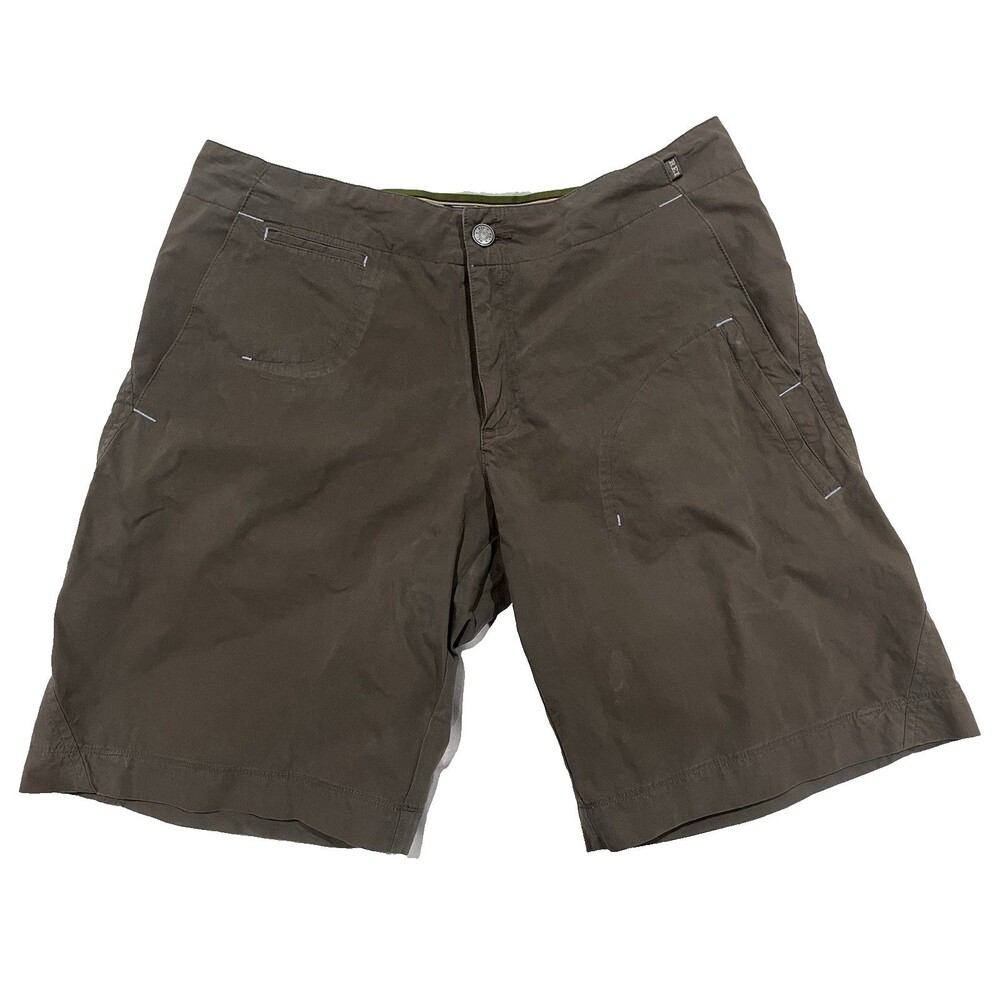 REI Rugged Women’s Cotton Nylon Cargo Hiking Shorts 9” Inseam Brown Sz 10